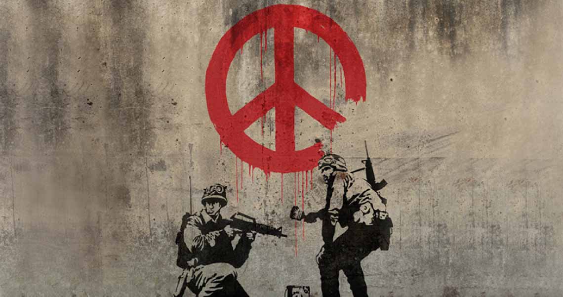 Matthäus 5,9 Dazwischen. Bleiben. Stehen. → „Glücklich sind, die Frieden stiften, denn Gott wird sie seine Kinder nennen.“